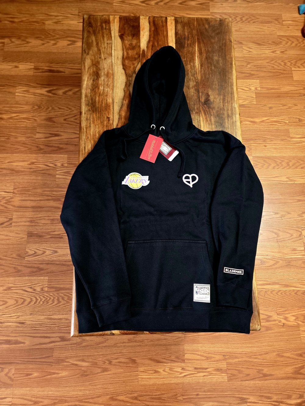 Mitchell & Ness/BlackPink/Los Angeles Lakers Collab Pullover Hoodie. Size XL